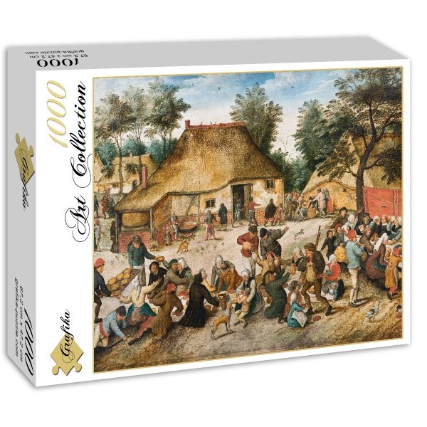 Grafika (00696) - Pieter Brueghel the Elder: "The Peasant Wedding, 1568" - 1000 pieces puzzle
