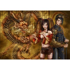 Grafika (01101) - Cris Ortega: "Chasing the Dragon" - 1000 pieces puzzle