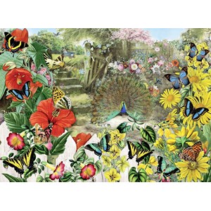 Anatolian (1084) - Barbara Behr: "Peacock in the Garden" - 1000 pieces puzzle