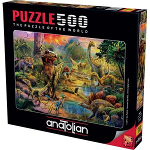 Anatolian (3603) - Jan Patrik Krasny: "Landscape of Dinosaurs" - 500 pieces puzzle