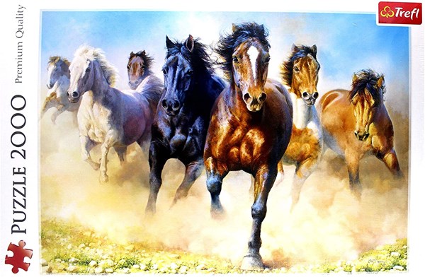 Trefl (27098) - "Galloping Herd of Horses" - 2000 pieces puzzle