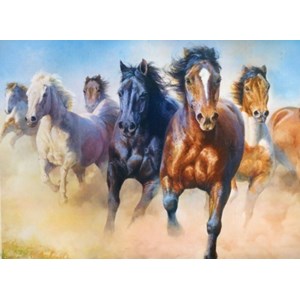 Trefl (27098) - "Galloping Herd of Horses" - 2000 pieces puzzle