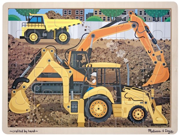 Melissa and Doug (9064) - "Construction" - 24 pieces puzzle
