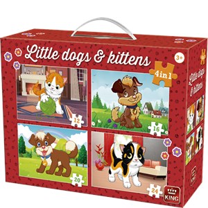 King International (05641) - "Little Dogs & Kittens" - 12 16 20 24 pieces puzzle