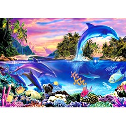 Bluebird Puzzle (70132) - Robin Koni: "Dolphin Panorama" - 500 pieces puzzle
