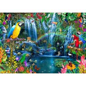 Bluebird Puzzle (70030) - Alixandra Mullins: "Parrot Tropics" - 3000 pieces puzzle