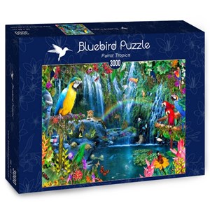 Bluebird Puzzle (70030) - Alixandra Mullins: "Parrot Tropics" - 3000 pieces puzzle