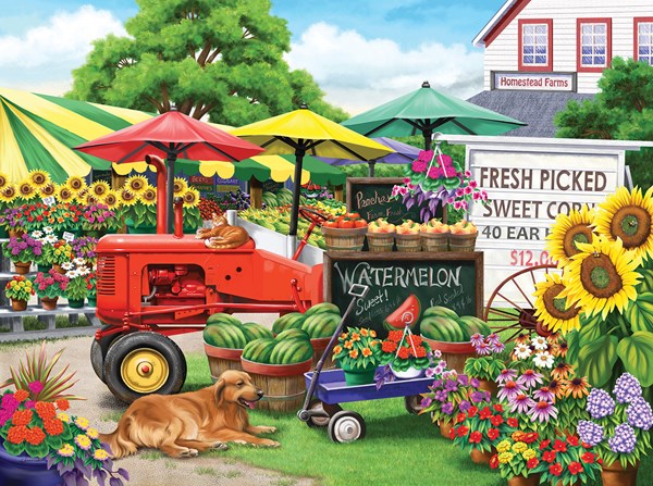 SunsOut (63016) - Nancy Wernersbach: "Farm Stand Bounty" - 300 pieces puzzle