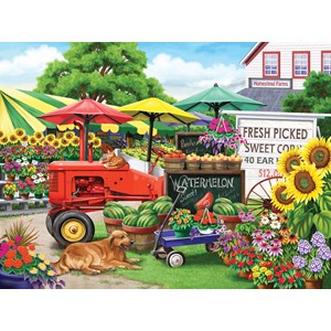 SunsOut (63016) - Nancy Wernersbach: "Farm Stand Bounty" - 300 pieces puzzle