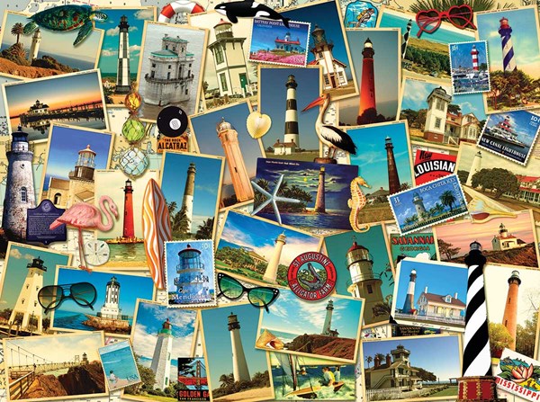 SunsOut (70061) - Kate Ward Thacker: "Southern Lighthouses" - 1000 pieces puzzle