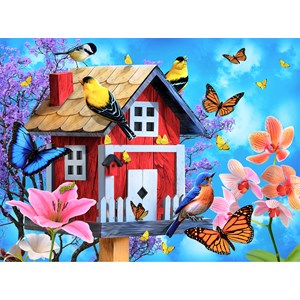 SunsOut (49044) - Jerry Gadamus: "Red Birdhouse" - 1000 pieces puzzle