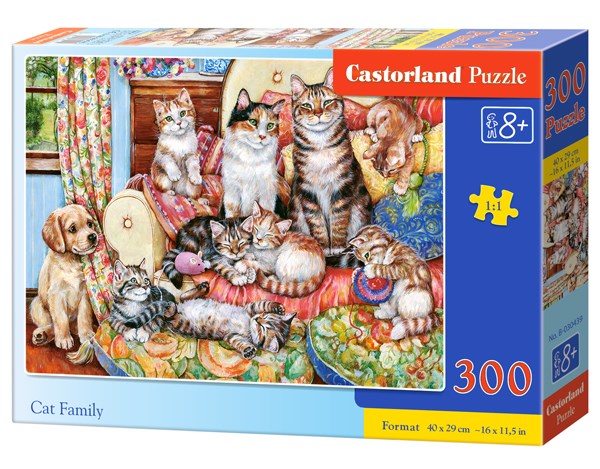 Castorland (B-030439) - "Cat Family" - 300 pieces puzzle