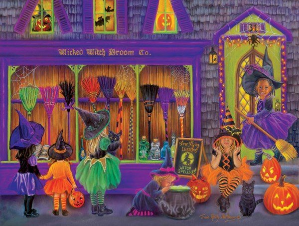 SunsOut (35970) - Tricia Reilly-Matthews: "Witch Broom Shop" - 300 pieces puzzle