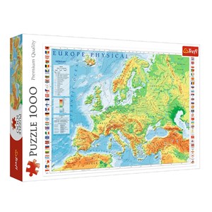 Trefl (10605) - "Europe Physical Map" - 1000 pieces puzzle