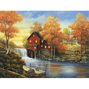 SunsOut (62118) - John Zaccheo: "Sunset at the Old Mill" - 300 pieces puzzle