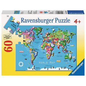 Ravensburger (09607) - "World Map" - 60 pieces puzzle