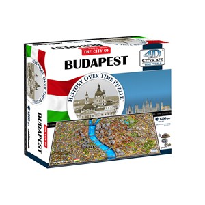 4D Cityscape (40088) - "4D Budapest" - 1200 pieces puzzle