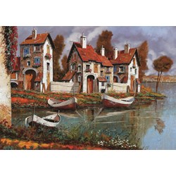Art Puzzle (4232) - "Case a Cerchio, Italy" - 1000 pieces puzzle
