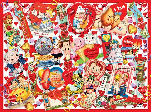SunsOut (35147) - Lori Schory: "Valentine Card Collage" - 300 pieces puzzle