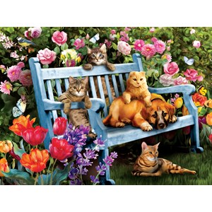 SunsOut (28871) - Tom Wood: "Hanging Out in the Garden" - 300 pieces puzzle