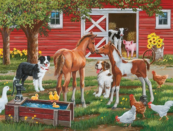 SunsOut (30410) - William Vanderdasson: "Welcome the New Pony" - 300 pieces puzzle