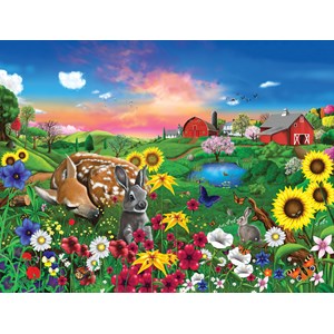 SunsOut (60940) - Gerald Newton: "Peaceful Pastures" - 300 pieces puzzle