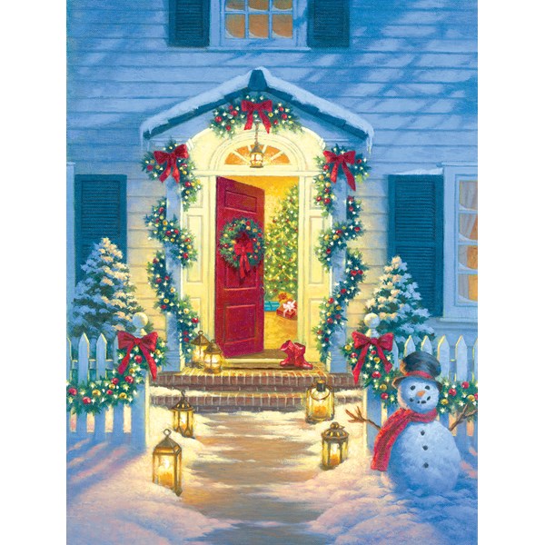SunsOut (55942) - Corbert Gauthier: "Christmas Porch" - 500 pieces puzzle