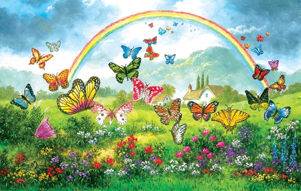 SunsOut (48317) - Dennis Lewan: "Butterfly Holiday" - 550 pieces puzzle