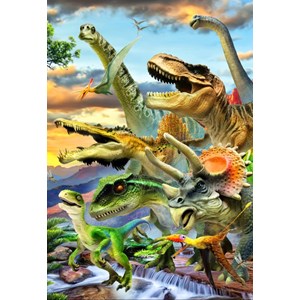 Bluebird Puzzle (70374) - Howard Robinson: "Dino Sunset" - 260 pieces puzzle