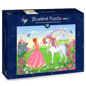 Bluebird Puzzle (70376) - Olena Piatenko: "The Princess and the Unicorn" - 260 pieces puzzle