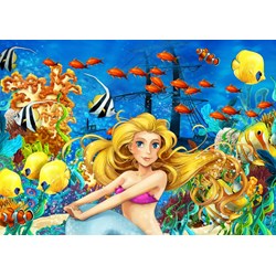Bluebird Puzzle (70347) - Maciej Es: "Mermaid" - 150 pieces puzzle