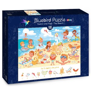Bluebird Puzzle (70351) - Lyudmyla Kharlamova: "Search and Find, The Beach" - 100 pieces puzzle