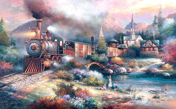 SunsOut (18008) - James Lee: "Maryland Mountain Express" - 300 pieces puzzle