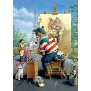 Art Puzzle (5087) - "Painter Cat" - 500 pieces puzzle