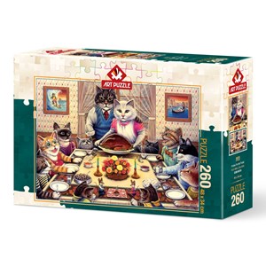 Art Puzzle (5025) - Don Roth: "Cat Family" - 260 pieces puzzle