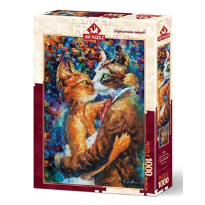 Art Puzzle (4226) - "Dance of the Cats in Love" - 1000 pieces puzzle