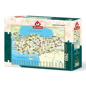 Art Puzzle (4288) - "Karte der Türkei" - 260 pieces puzzle