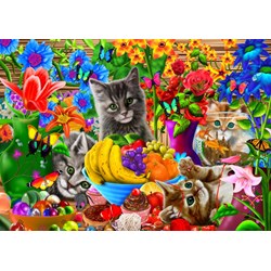 Bluebird Puzzle (70393) - Gerald Newton: "Kitten Fun" - 100 pieces puzzle