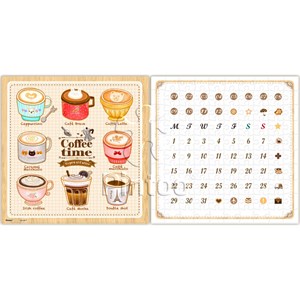 Pintoo (h1707) - "Calendar Showpiece, Coffee Time" - 200 pieces puzzle