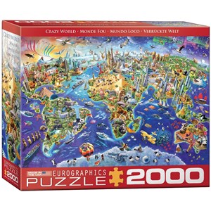 Eurographics (8220-5343) - "Crazy World" - 2000 pieces puzzle