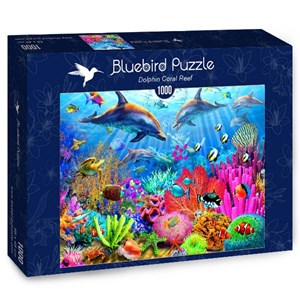 Bluebird Puzzle (70169) - Adrian Chesterman: "Dolphin Coral Reef" - 1000 pieces puzzle