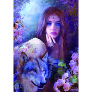 Bluebird Puzzle (70172) - Bente Schlick: "Midnight Rose" - 1000 pieces puzzle