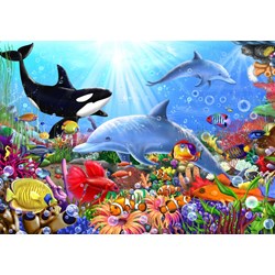 Bluebird Puzzle (70028) - Gerald Newton: "Bright Undersea World" - 1500 pieces puzzle