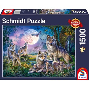 Schmidt Spiele (58954) - "Wolves" - 1500 pieces puzzle
