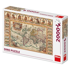 Dino (56115) - "Antique World Map" - 2000 pieces puzzle