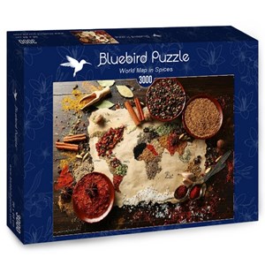 Bluebird Puzzle (70014) - "World Map in Spices" - 3000 pieces puzzle
