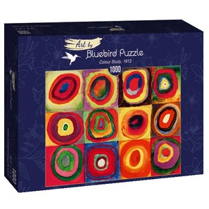 Bluebird Puzzle (60035) - Vassily Kandinsky: "Colour Study, 1913" - 1000 pieces puzzle