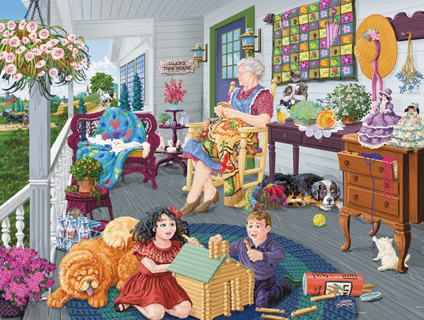 SunsOut (38980) - Joseph Burgess: "A Visit to Grandma's" - 1000 pieces puzzle