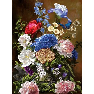 SunsOut (67709) - "Bouquet in Blue" - 1000 pieces puzzle