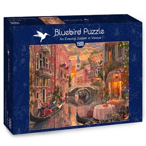 Bluebird Puzzle (70115) - "An Evening Sunset in Venice" - 1500 pieces puzzle